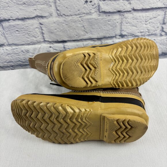 VTG Sorel Manitou Men's 10 Tan Insulated Leather Waterproof Winter Snow Boots - Picture 9 of 9